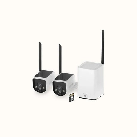 SWANN MR4KSD2 MaxRanger4K brezžični varnostni sistem, 4K UHD, 2x kamera, 1x snemalna enota, WIFI HaLow, TrueDetect+, APP, Sony STARVIS, Night2Day snemanje, mikrofon, zvočnik, IP66, +microSD