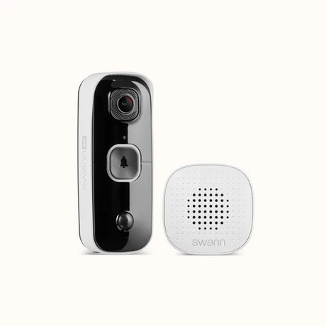 SWANN CHIME dodatni zvonec za pametni video zvonec, za modele SwannBuddy / SwannBuddy4K / Swann EVO, 2x AA baterijsko napajanje, 3M nalepka za namestitev, bel