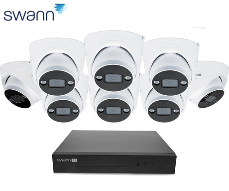 SWANN AdvancedX Series / NVR-16ADVANX / 2TB / 8x NHD-ADVANXD 4K Spotlight Dome IP Cameras