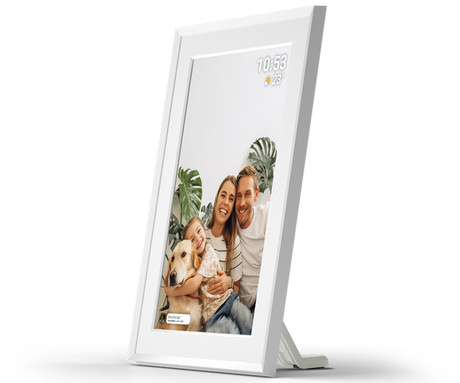 NAVITEL FR101 PRO pametni digitalni foto okvir, 25.6cm (10.1"), HD IPS zaslon na dotik, FRAMEO aplikacija, WIFI, Android + iOS, 1GB RAM, 32GB ROM, razširljiv spomin, zvočniki, stojalo, USB-C, bel