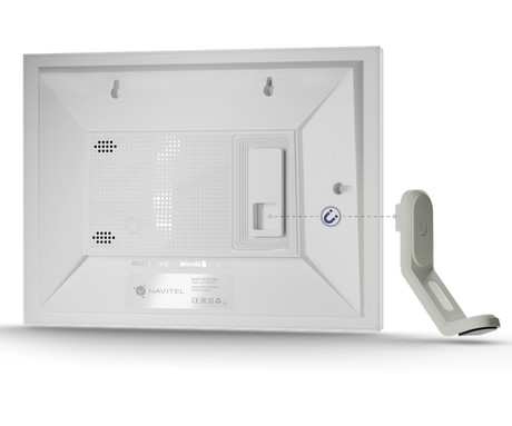 NAVITEL FR101 PRO pametni digitalni foto okvir, 25.6cm (10.1"), HD IPS zaslon na dotik, FRAMEO aplikacija, WIFI, Android + iOS, 1GB RAM, 32GB ROM, razširljiv spomin, zvočniki, stojalo, USB-C, bel