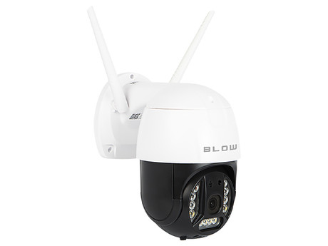 IP kamera BLOW H-343, 4G-LTE, PTZ vrtljiva, Super HD 3MP, IR nočno snemanje, senzor gibanja, aplikacija, bela