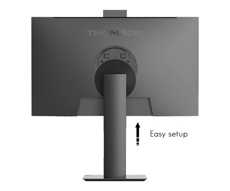 THOMSON M27FB7C14V monitor s kamero, 69cm (27"), Full HD, 100Hz, IPS, 5ms, 300nit, 110% sRGB, HDR10, HDMI, USB-C, AV-in, višina, vrtenje, nagibanje, AdaptiveSync, Anti Glare, Low Blue Light, VRR