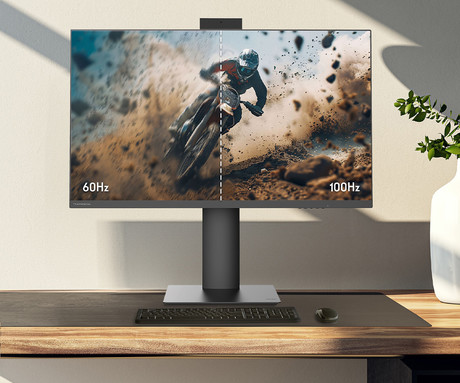 THOMSON M27FB7C14V monitor s kamero, 69cm (27"), Full HD, 100Hz, IPS, 5ms, 300nit, 110% sRGB, HDR10, HDMI, USB-C, AV-in, višina, vrtenje, nagibanje, AdaptiveSync, Anti Glare, Low Blue Light, VRR