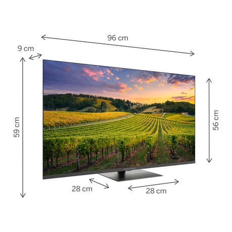 THOMSON 43QG5C14 QLED TV sprejemnik, 109cm (43"), 4K UHD, Google TV, WiFi, Bluetooth, HDR10, Dolby Atmos, Dolby Vision, Google Assistant, Chromecast, HOTEL Mode, vrtljivo stojalo, pametni daljinec
