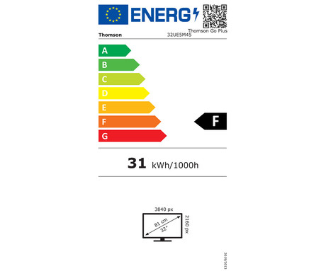 THOMSON 32UE5M45 GO Plus TV sprejemnik, 81cm (32"), 4K UHD, Android TV, 9000mAh baterija, WiFi 6, Bluetooth, zaslon na dotik, nastavljiv kot / naklon / višina, zlat (Champagne Gold)