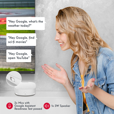 THOMSON STREAMING BOX PLUS 270 multimedijski predvajalnik / center, 4K UHD, Google TV, WiFi, Bluetooth, Dolby Vision&Atmos, Google Assistant, Chromecast, mikrofon, pametni daljinec, bel (Pure White)