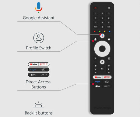 THOMSON 43MG7C15 MiniLED TV sprejemnik, 109cm (43"), 4K UHD, Google TV, 144Hz