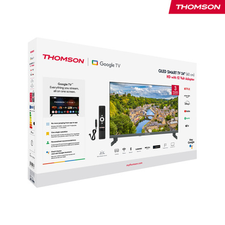 THOMSON 24HQG3S15C QLED TV sprejemnik, 61cm (24"), HD, Google TV, 220V + 12V napajanje