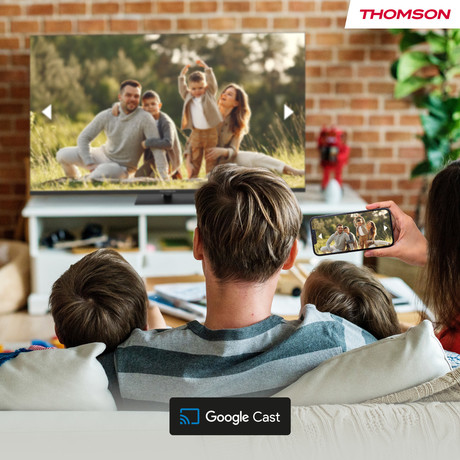 THOMSON 32FQG3S15C QLED TV sprejemnik, 81cm (32"), Full HD, Google TV, 220+12V napajanje, WiFi, Bluetooth, Dolby Audio, Google Assistant, Chromecast, HOTEL Mode, Frameless oblika, pametni daljinec
