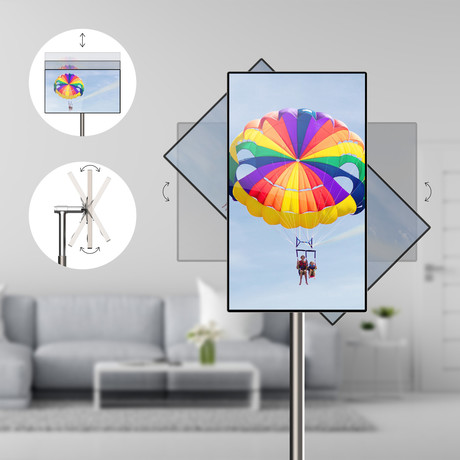 THOMSON 32UE5M45E GO Plus TV sprejemnik, 81cm (32"), 4K UHD, Android TV, 9000mAh baterija, WiFi 6, Bluetooth 5.2, zaslon na dotik, nastavljiv kot / naklon / višina, zlat (Champagne Gold)