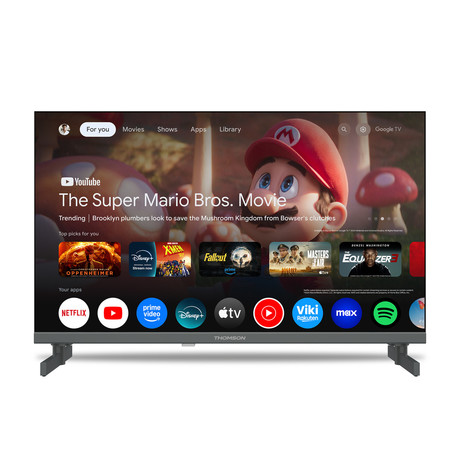 THOMSON 24HQG3S15CW QLED TV sprejemnik, 61cm (24"), HD, Google TV, 220+12V napajanje, WiFi, Bluetooth, Dolby Audio, Google Assistant, Chromecast, Frameless oblika, pametni daljinec, bel (Pure White)