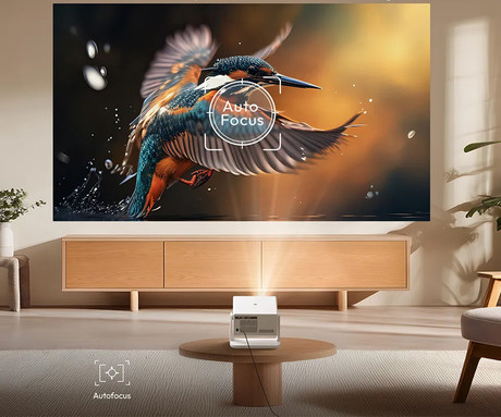 BYINTEK VEVSHAO A16 prenosni LED projektor, Android, Dual WIFI, Bluetooth, 400 ANSI lumnov, zvočnik, samodejni fokus, deljenje zaslona, max 4K UHD, USB / HDMI / AUX, +daljinec, bel