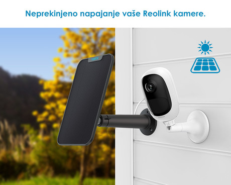 EOL - Reolink SOLARNI PANEL za solarno napajanje za Reolink serijo Argus/GO/GO-PT-GO-PT plus, črne barve