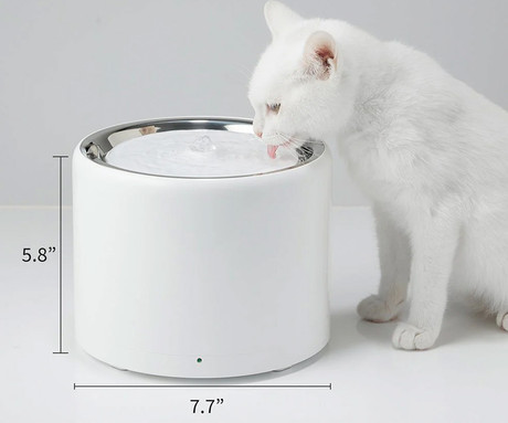 PETKIT EWERSWEET 3 PRO pametna vodna fontana, za pse / mačke, 1.6L prostornina, 3 načini delovanja, Wireless vodna črpalka, Bluetooth, aplikacija, enostavno čiščenje, 19.5x19.5x14.8cm, bela
