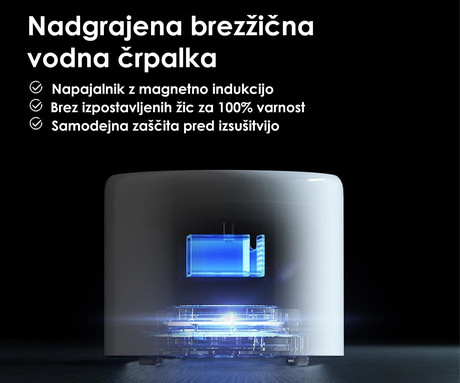 PETKIT EWERSWEET 3 PRO pametna vodna fontana, za pse / mačke, 1.6L prostornina, 3 načini delovanja, Wireless vodna črpalka, Bluetooth, aplikacija, enostavno čiščenje, 19.5x19.5x14.8cm, bela