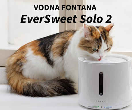 PETKIT EWERSWEET SOLO 2 pametna vodna fontana, za pse / mačke, 2L prostornina, 3 načini delovanja, Wireless 3.0 vodna črpalka, Bluetooth, aplikacija, enostavno čiščenje, 18.5x18.5x16.4cm, bela