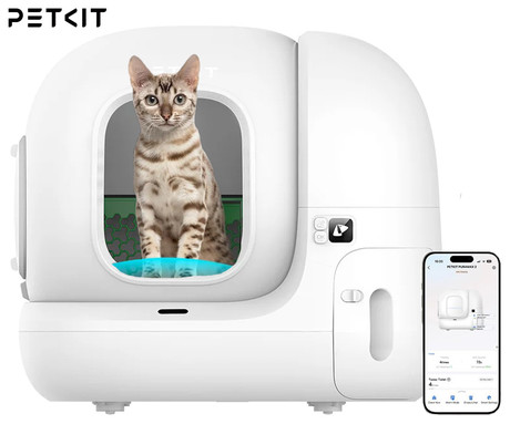 PETKIT PURA MAX 2 pametno mačje stranišče, za vse velikosti, 76L prostornina, XSECURE 360° varnostna zaščita, ShieldBase zasnova, Triple nadzor vonjav, tiho delovanje, WIFI, aplikacija, 62x55x54cm