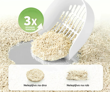 PETKIT NATURAL CAT LITTER komplet naravne mačje stelje / peska, 4 vreče, naravni materiali, hitro strjevanje, brez prahu, biorazgradljiva zasnova, nelepljivi materiali