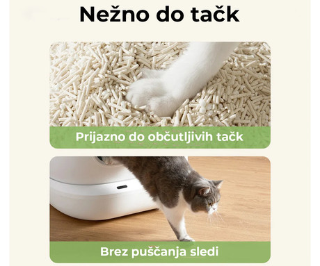 PETKIT NATURAL CAT LITTER komplet naravne mačje stelje / peska, 4 vreče, naravni materiali, hitro strjevanje, brez prahu, biorazgradljiva zasnova, nelepljivi materiali