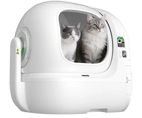 PETKIT PUROBOT MAX PRO 2 pametno mačje stranišče, za vse velikosti, AI kamera + zdravje, 360° varnostna zaščita, ShieldBase zasnova, Triple nadzor vonjav, tiho delovanje, WIFI, aplikacija, 66x60x54cm