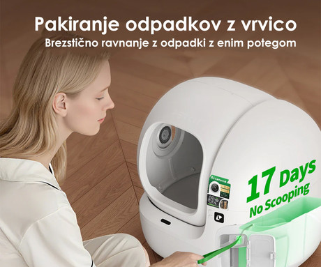 PETKIT PUROBOT MAX PRO 2 pametno mačje stranišče, za vse velikosti, AI kamera + zdravje, 360° varnostna zaščita, ShieldBase zasnova, Triple nadzor vonjav, tiho delovanje, WIFI, aplikacija, 66x60x54cm