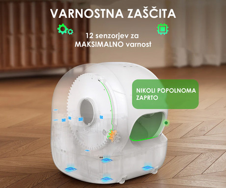 PETKIT PUROBOT MAX PRO 2 pametno mačje stranišče, za vse velikosti, AI kamera + zdravje, 360°  zaščita, ShieldBase zasnova, Triple nadzor vonjav, tiho delovanje, WIFI, aplikacija, 66x60x54cm, sivo