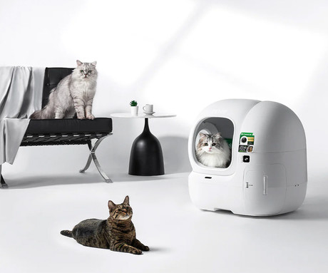 PETKIT PUROBOT MAX PRO 2 pametno mačje stranišče, za vse velikosti, AI kamera + zdravje, 360°  zaščita, ShieldBase zasnova, Triple nadzor vonjav, tiho delovanje, WIFI, aplikacija, 66x60x54cm, sivo