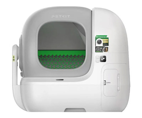 PETKIT PUROBOT MAX PRO 2 pametno mačje stranišče, za vse velikosti, AI kamera + zdravje, 360°  zaščita, ShieldBase zasnova, Triple nadzor vonjav, tiho delovanje, WIFI, aplikacija, 66x60x54cm, sivo