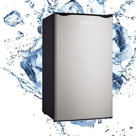 MANTA MM520P hladilnik z zamrzovalnikom, podpultni, 91L, 6-stopenjski nadzor temperature, učinkovito hlajenje, nastavljive nogice / stran odpiranja, 83x48x45cm, srebrno-črn (Silver Inox Black)