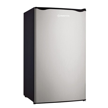 MANTA MM520P hladilnik z zamrzovalnikom, podpultni, 91L, 6-stopenjski nadzor temperature, učinkovito hlajenje, nastavljive nogice / stran odpiranja, 83x48x45cm, srebrno-črn (Silver Inox Black)