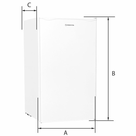 MANTA MM520P hladilnik z zamrzovalnikom, podpultni, 91L, 6-stopenjski nadzor temperature, učinkovito hlajenje, nastavljive nogice / stran odpiranja, 83x48x45cm, bel (Pure White)