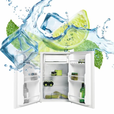 MANTA MM520P hladilnik z zamrzovalnikom, podpultni, 91L, 6-stopenjski nadzor temperature, učinkovito hlajenje, nastavljive nogice / stran odpiranja, 83x48x45cm, bel (Pure White)