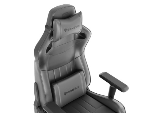 GENESIS NITRO 950 gaming / pisarniški stol, ergonomski, nastavljiva višina / naklon, zibanje, 2x blazina, 4D nasloni za roke, najlonska kolesa, eko usnje, do 150kg, črn