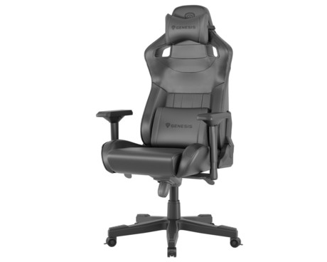 GENESIS NITRO 950 gaming / pisarniški stol, ergonomski, nastavljiva višina / naklon, zibanje, 2x blazina, 4D nasloni za roke, najlonska kolesa, eko usnje, do 150kg, črn