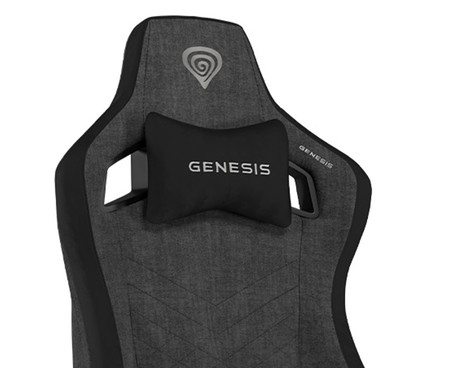 GENESIS NITRO 660 gaming / pisarniški stol, ergonomski, nastavljiva višina / naklon, zibanje, 2x blazina, 2D nasloni za roke, kolesa CareGLide™, tkanina, do 150kg, črno siv