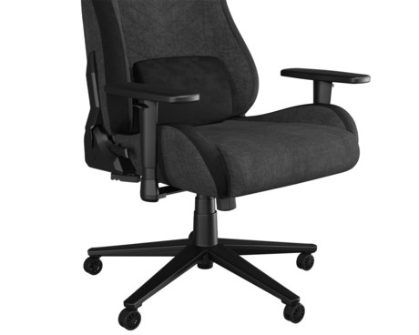 GENESIS NITRO 660 gaming / pisarniški stol, ergonomski, nastavljiva višina / naklon, zibanje, 2x blazina, 2D nasloni za roke, kolesa CareGLide™, tkanina, do 150kg, črno siv