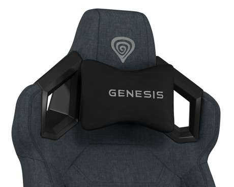 GENESIS NITRO 800 gaming / pisarniški stol, ergonomski, nastavljiva višina / naklon, zibanje, 2x blazina, 4D nasloni za roke, kolesa CareGLide™, tkanina, do 150kg, črno siv