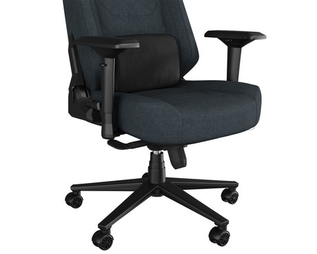 GENESIS NITRO 800 gaming / pisarniški stol, ergonomski, nastavljiva višina / naklon, zibanje, 2x blazina, 4D nasloni za roke, kolesa CareGLide™, tkanina, do 150kg, črno siv