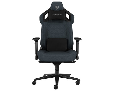 GENESIS NITRO 800 gaming / pisarniški stol, ergonomski, nastavljiva višina / naklon, zibanje, 2x blazina, 4D nasloni za roke, kolesa CareGLide™, tkanina, do 150kg, črno siv