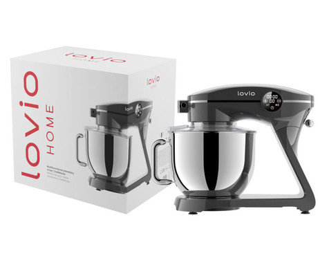 MANTA LOVIO LVSTM03P ChefMaster kuhinjski robot / mešalnik, 1800W moč, 6.5L posoda, 10 hitrosti, zaslon, Pulse funkcija, stepanje / mešanje / gnetenje, nerjaveče jeklo, +dodatki, siv (Titanium Gray)