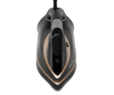 MANTA LOVIO LVSA001 parni likalnik, 2400W moč, 380ml rezervoar za vodo, keramična plošča, Auto-Steam sistem, Self-Clean funkcija, nastavljiva temperatura / para, pršenje, črn (Premium Black)