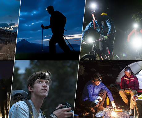 PLATINET PHL2882 naglavna LED svetilka, 3W moč, 270 lumnov, 1200mAh polnilna baterija, 4 načini delovanja, IP20 odpornost, upravljanje z gumbi / kretnjami, +naglavni trak, črno-oranžna