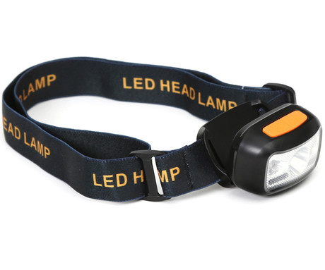 PLATINET PHL2882 naglavna LED svetilka, 3W moč, 270 lumnov, 1200mAh polnilna baterija, 4 načini delovanja, IP20 odpornost, upravljanje z gumbi / kretnjami, +naglavni trak, črno-oranžna