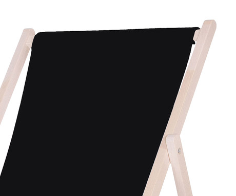 PLATINET PSW leseni ležalnik, MADE in EU, 3 stopnje nastavitve, zložljiva oblika, ultra lahka teža, zaščita pred nenamernim zlaganjem, bukov les, UV & vodoodporna tkanina, črn