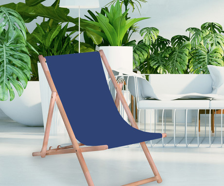 PLATINET PSW leseni ležalnik, MADE in EU, 3 stopnje nastavitve, zložljiva oblika, ultra lahka teža, zaščita pred nenamernim zlaganjem, bukov les, UV & vodoodporna tkanina, moder