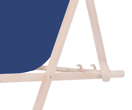 PLATINET PSW leseni ležalnik, MADE in EU, 3 stopnje nastavitve, zložljiva oblika, ultra lahka teža, zaščita pred nenamernim zlaganjem, bukov les, UV & vodoodporna tkanina, moder