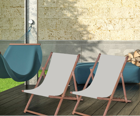 PLATINET PSW leseni ležalnik, MADE in EU, 3 stopnje nastavitve, zložljiva oblika, ultra lahka teža, zaščita pred nenamernim zlaganjem, bukov les, UV & vodoodporna tkanina, sivo-bež