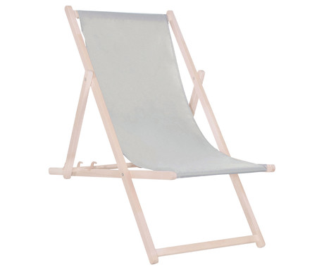 PLATINET PSW leseni ležalnik, MADE in EU, 3 stopnje nastavitve, zložljiva oblika, ultra lahka teža, zaščita pred nenamernim zlaganjem, bukov les, UV & vodoodporna tkanina, sivo-bež