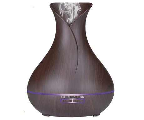 Platinet PADYM010DW vlažilec zraka in razpršilec eteričnih olj, LED osvetlitev v 7. barvah, timer, temna imitacija lesa